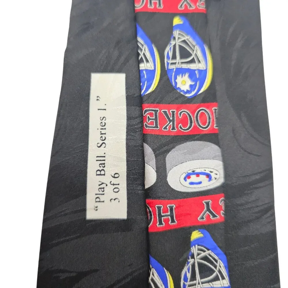 Keith Daniels Play Ball Series 1 Ice Hockey Silk Novelty Tie Black Sport 3 of 6